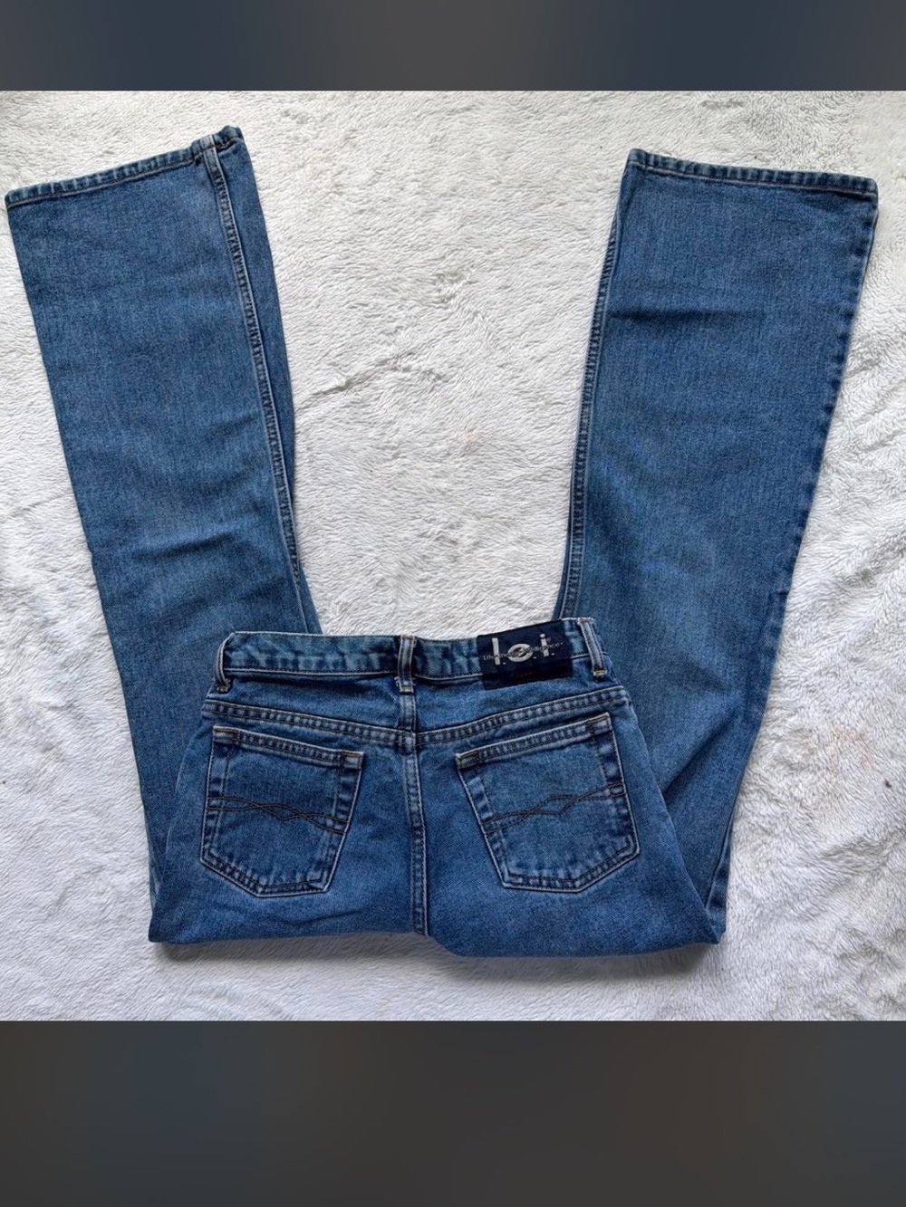 Y2K L.E.I. Low Rise Bootcut Flare Jeans Size 1 Medium Wash Vintage 2000s
